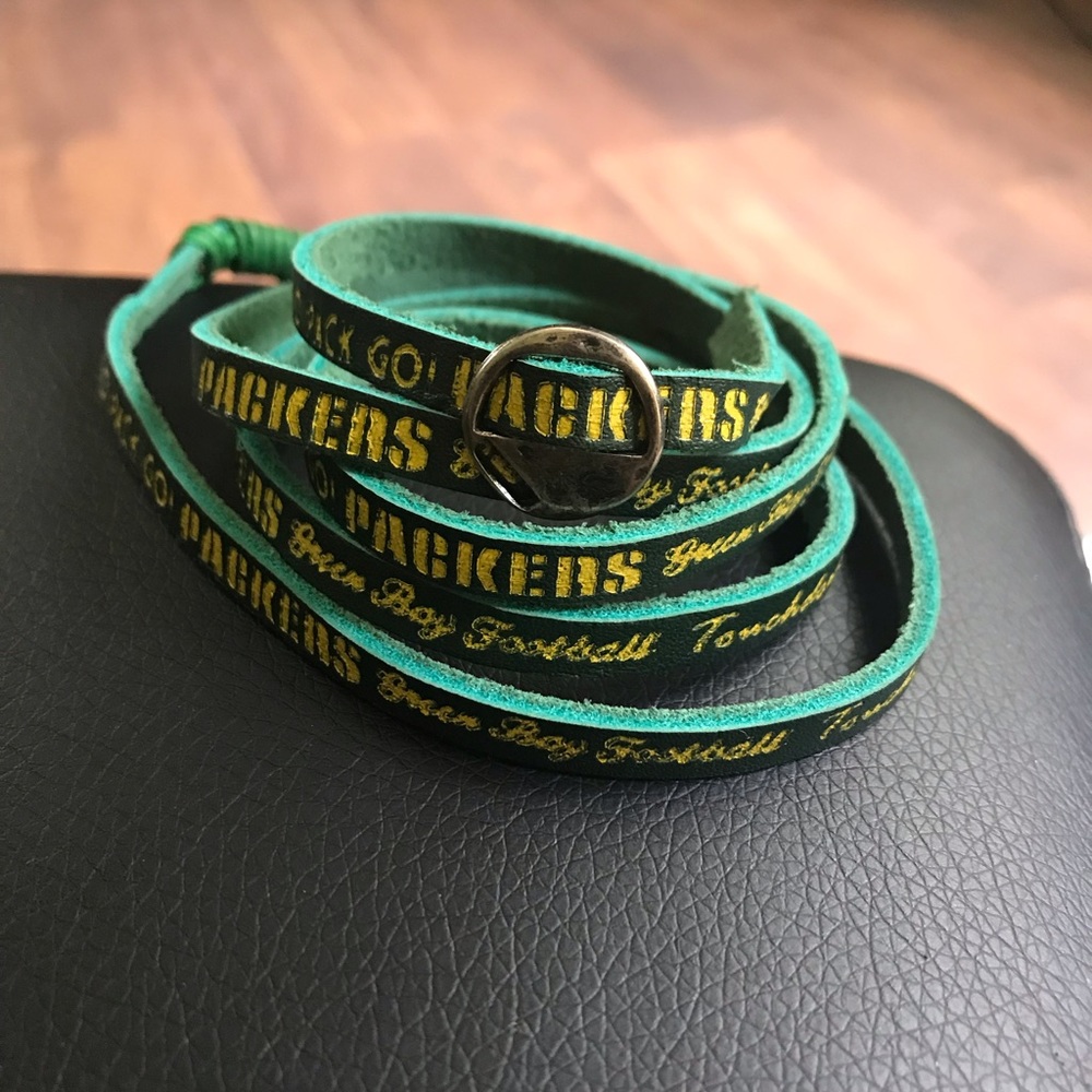 Packers Leather Wrap Bracelet